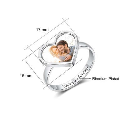 Customized Engraving & Photo Ring-Florence Scovel