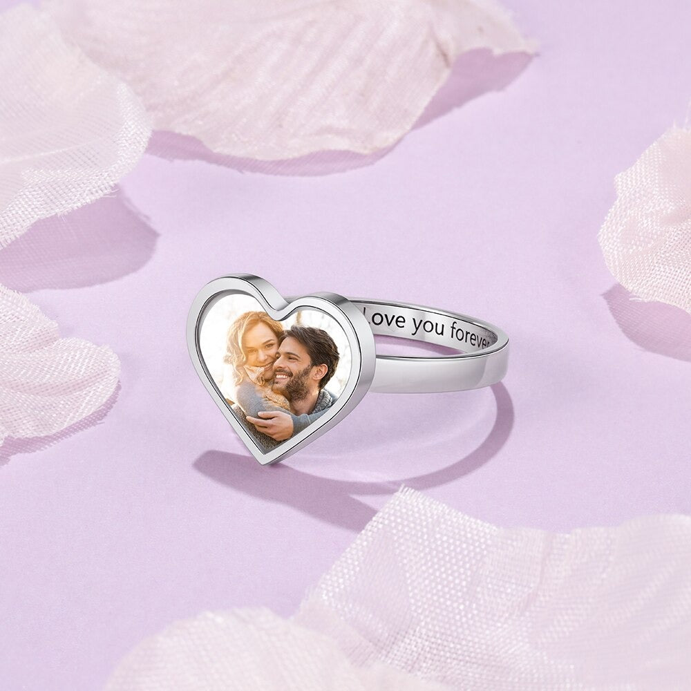 Customized Engraving & Photo Ring-Florence Scovel