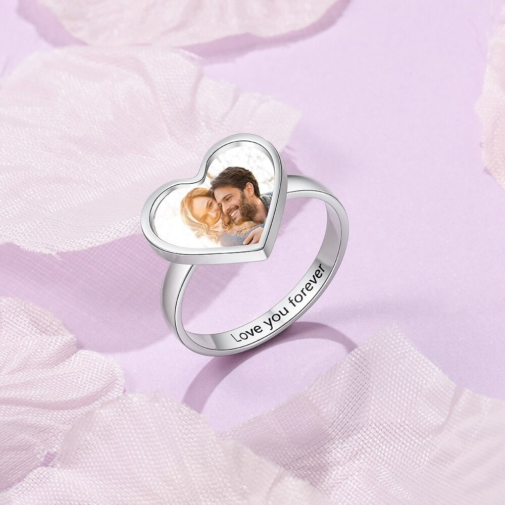 Customized Engraving & Photo Ring-Florence Scovel