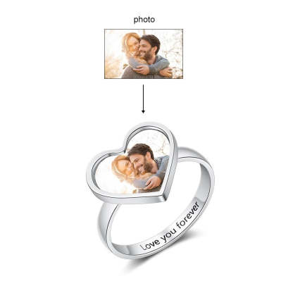 Customized Engraving & Photo Ring-Florence Scovel