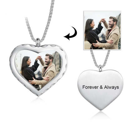 Customized Stainless Steel Memory Photo Necklace-Florence Scovel