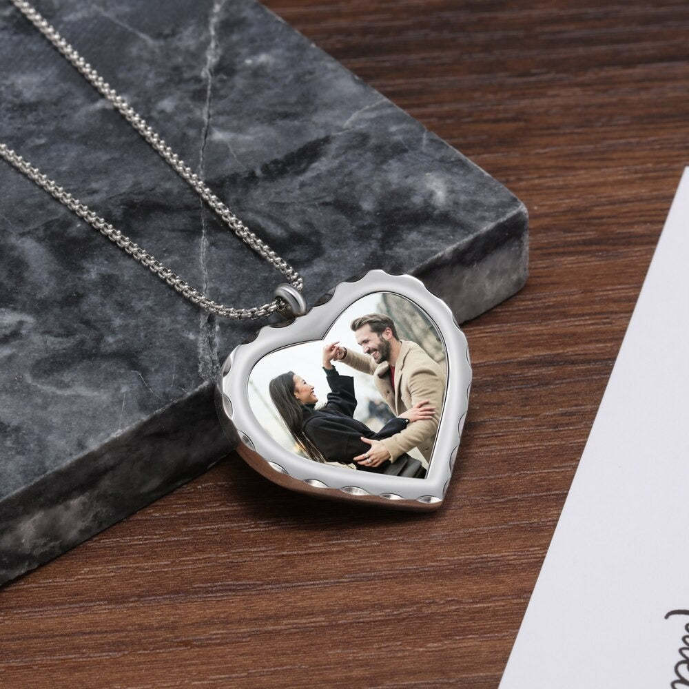 Customized Stainless Steel Memory Photo Necklace-Florence Scovel