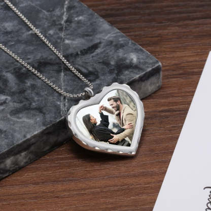 Customized Stainless Steel Memory Photo Necklace-Florence Scovel
