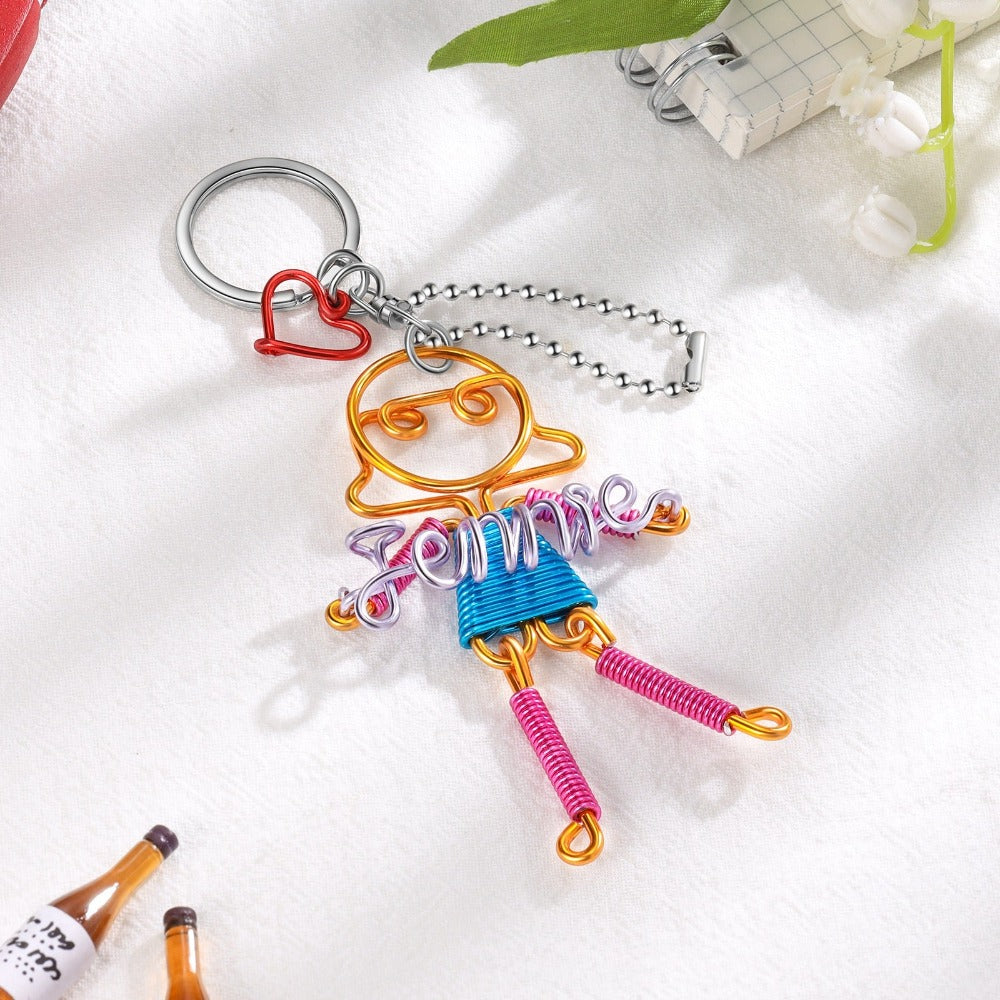 Customized Nameplate Girl Keychain-Florence Scovel