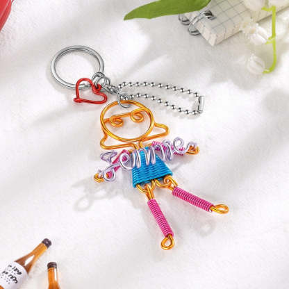 Customized Nameplate Girl Keychain-Florence Scovel