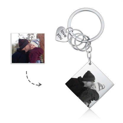 Customized Photo Calendar & Name Engraving Keychain-Florence Scovel