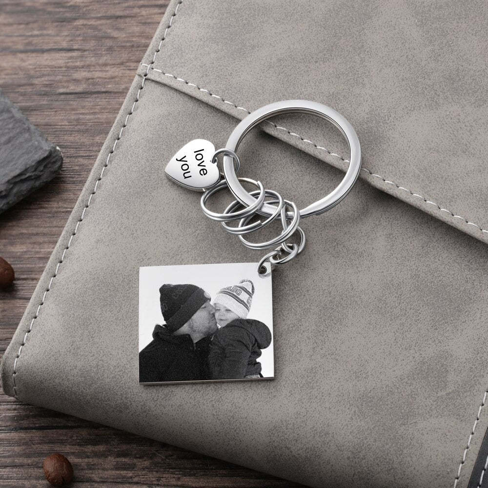 Customized Photo Calendar & Name Engraving Keychain-Florence Scovel