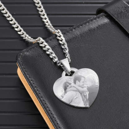 Customized 1 Photo 2 Names 1 Date Necklace for Couples-Florence Scovel