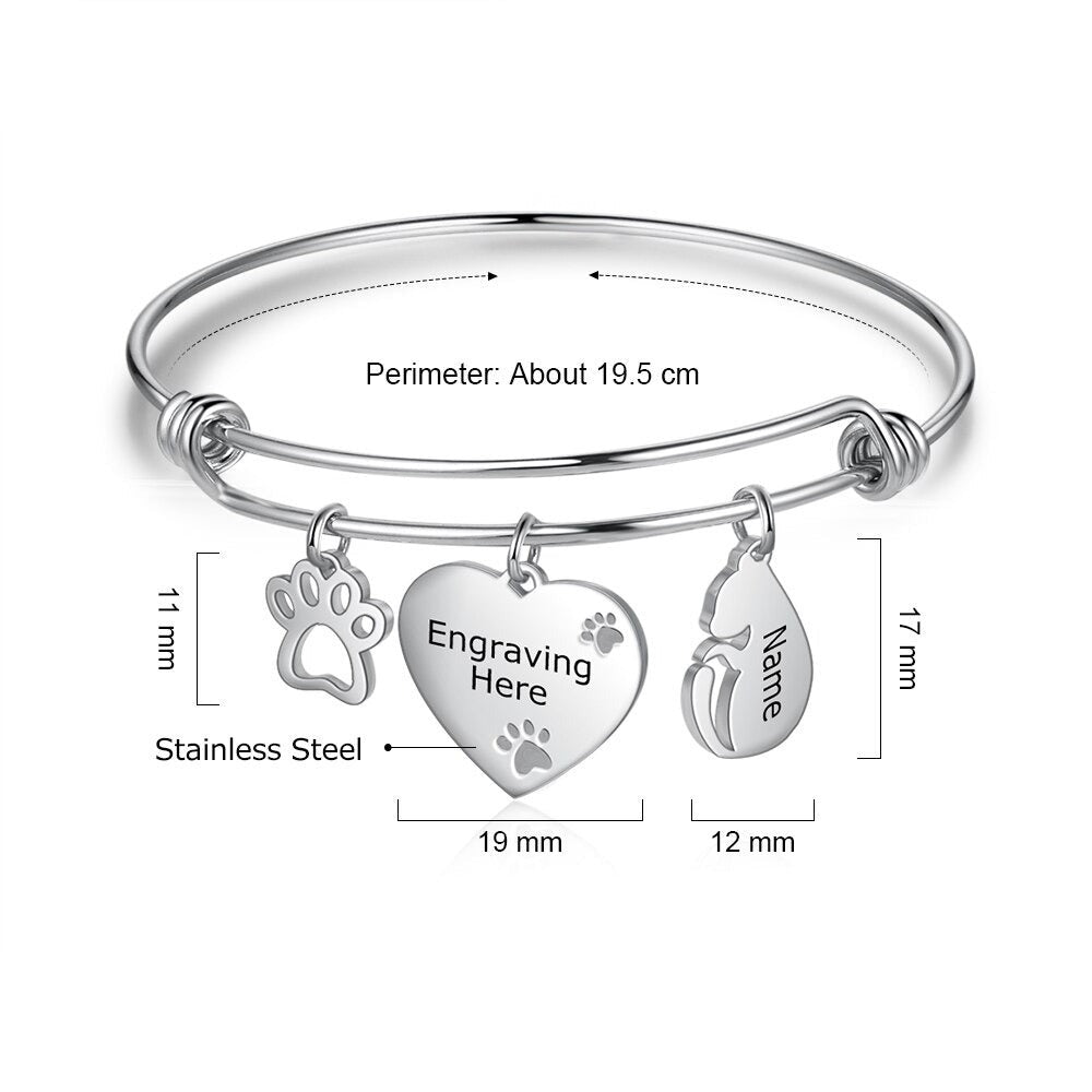 Personalized 1 Name & 1 Engraving Bracelet For Women-Florence Scovel