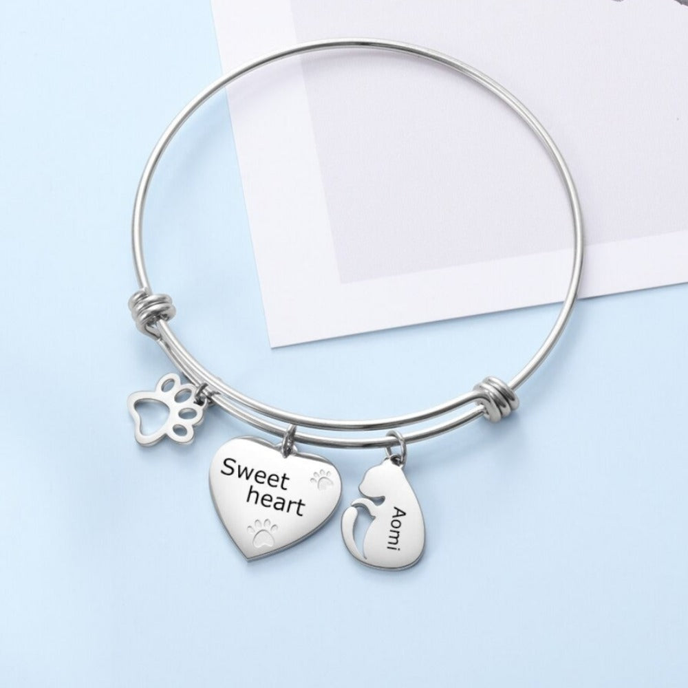 Personalized 1 Name & 1 Engraving Bracelet For Women-Florence Scovel