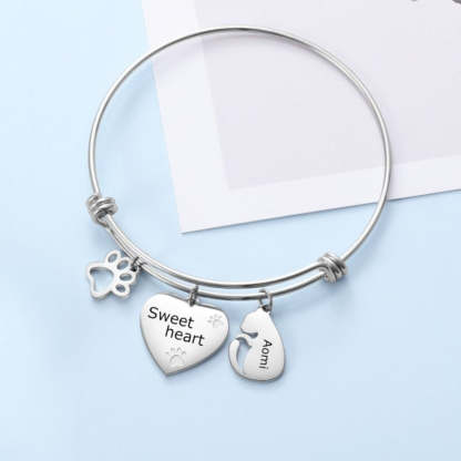 Personalized 1 Name & 1 Engraving Bracelet For Women-Florence Scovel