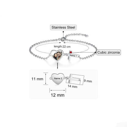 Personalized Engrave Name & Photo Cross Bracelet-Florence Scovel