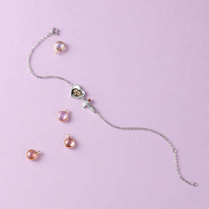 Personalized Engrave Name & Photo Cross Bracelet-Florence Scovel