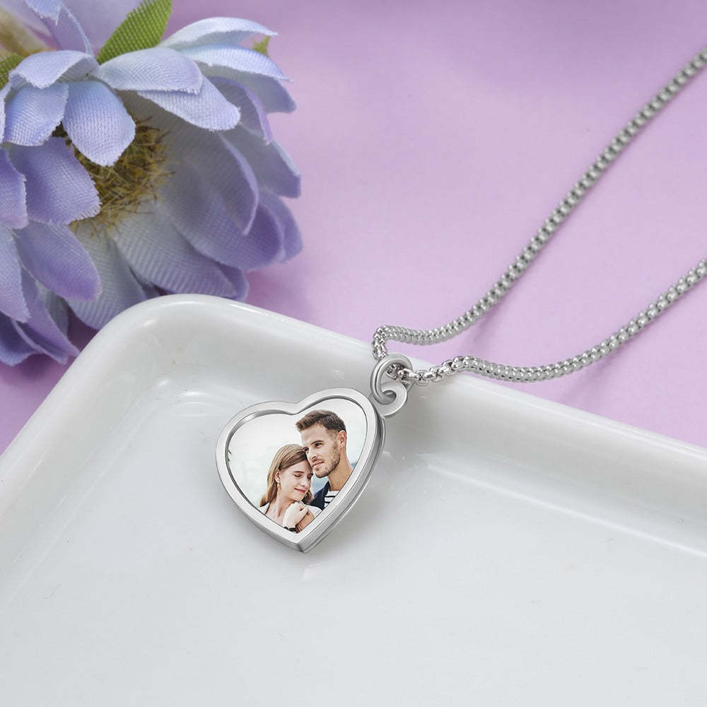 Stainless Steel Custom Photo Couple Necklace-Florence Scovel
