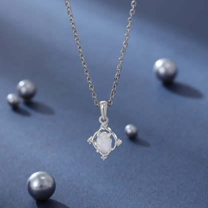 Luxury White Fire Opal Necklaces for Women-Florence Scovel