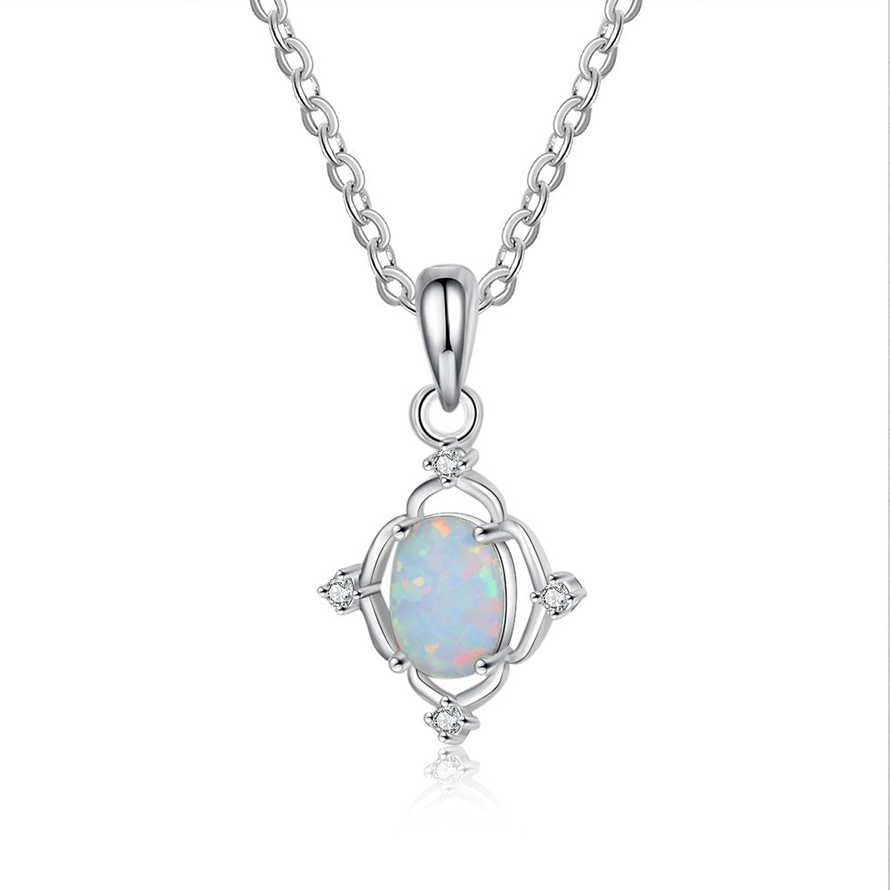 Luxury White Fire Opal Necklaces for Women-Florence Scovel