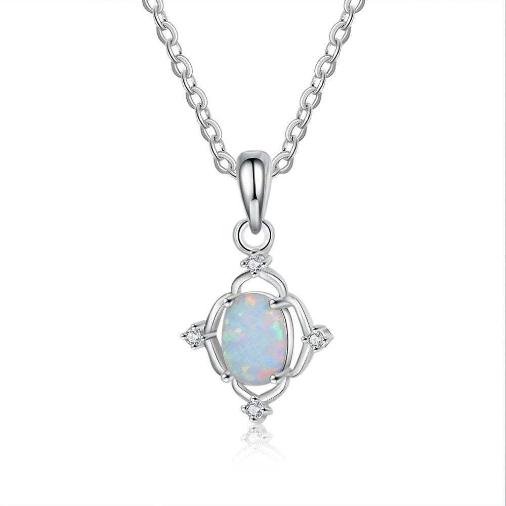 Luxury White Fire Opal Necklaces for Women-Florence Scovel