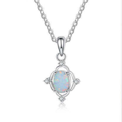 Luxury White Fire Opal Necklaces for Women-Florence Scovel
