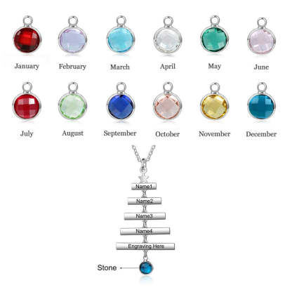 Personalized Engraved Christmas Tree Necklace-Florence Scovel