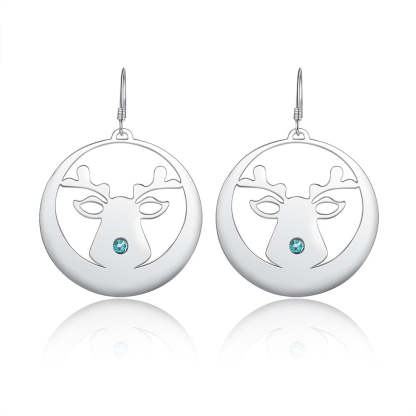 Personalized Christmas 2 Stones Earrings-Florence Scovel