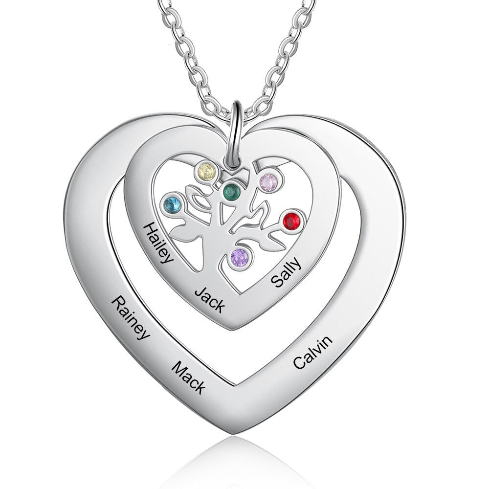 Personalized Tree of Life Heart Pendant-Florence Scovel