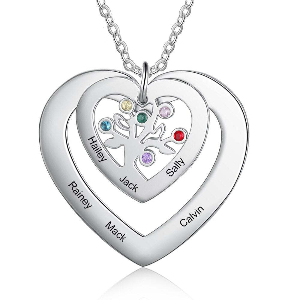 Personalized Tree of Life Heart Pendant-Florence Scovel