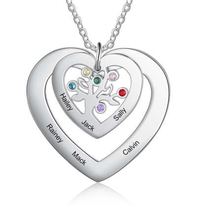 Personalized Tree of Life Heart Pendant-Florence Scovel