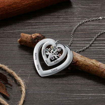 Personalized Tree of Life Heart Pendant-Florence Scovel