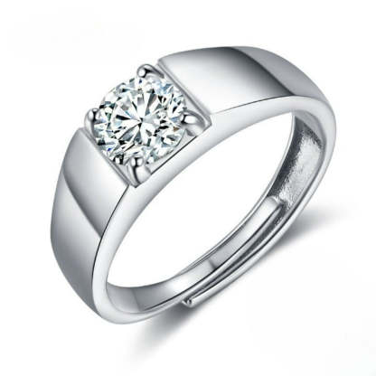 Elegant Sterling Silver Wide Wedding Ring-Florence Scovel