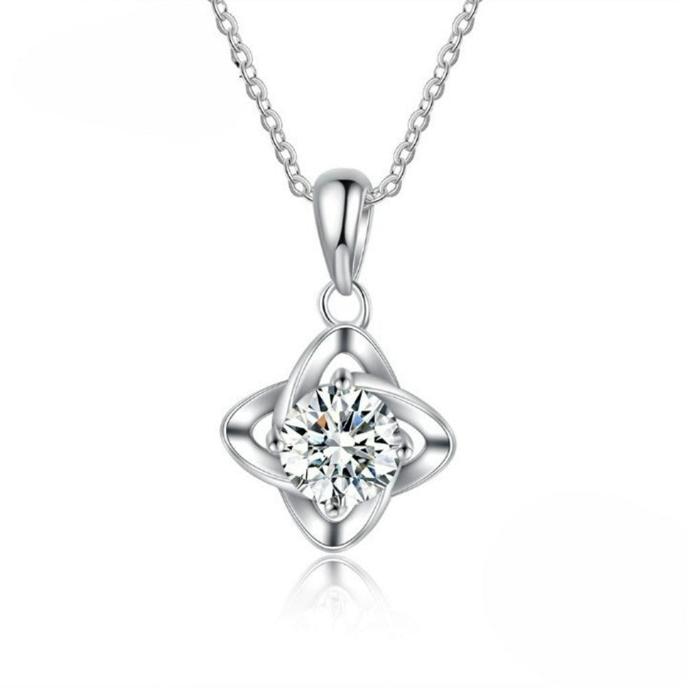 Elegant Moissanite Pendant Necklace-Florence Scovel