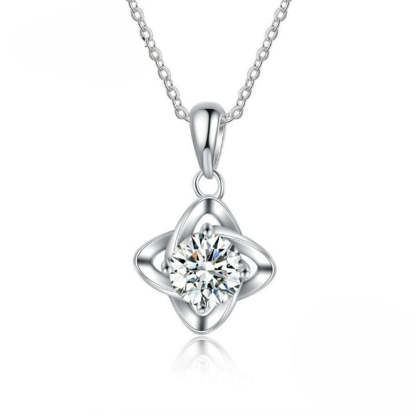 Elegant Moissanite Pendant Necklace-Florence Scovel