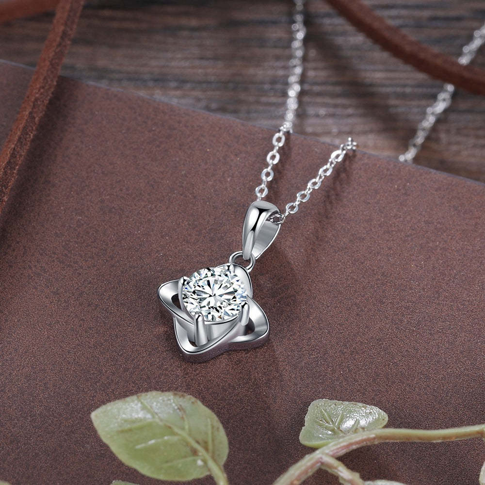 Elegant Moissanite Pendant Necklace-Florence Scovel