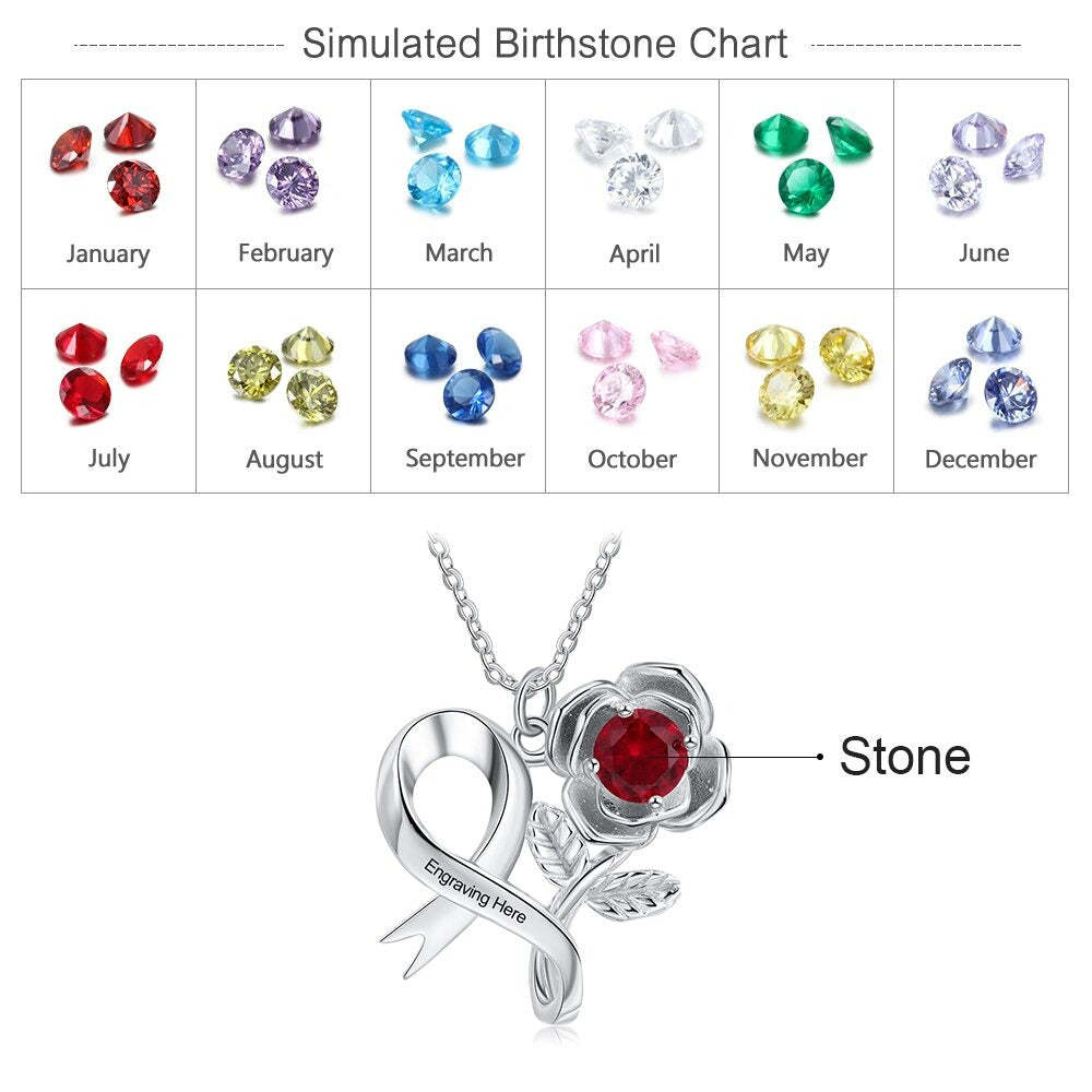 Personalized Rose Flower Leaves Necklace-Florence Scovel