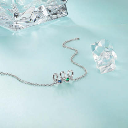 2 Birthstone Custom Geometric Bracelet For Women-Florence Scovel