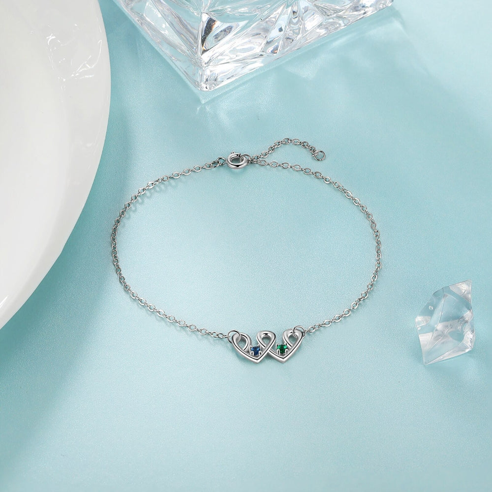 2 Birthstone Custom Geometric Bracelet For Women-Florence Scovel