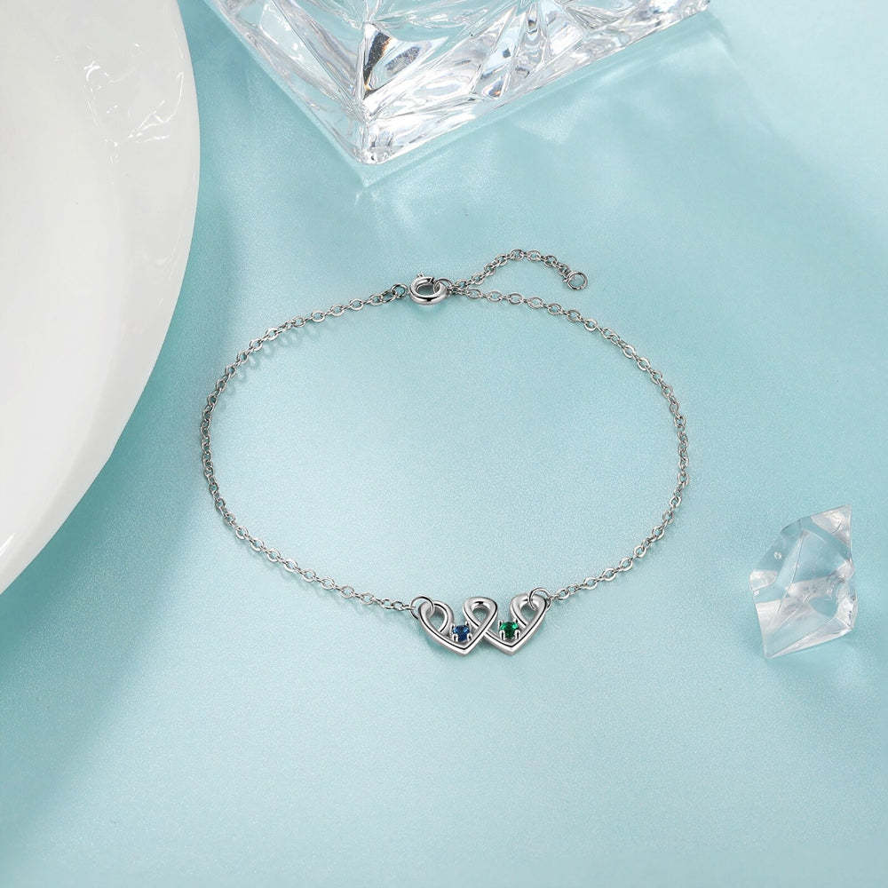 2 Birthstone Custom Geometric Bracelet For Women-Florence Scovel