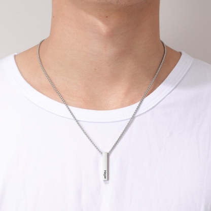 Customized 2 Names Vertical Bar Pendants-Florence Scovel