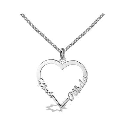 Personalized Silver Heart Shape Pendant-Florence Scovel