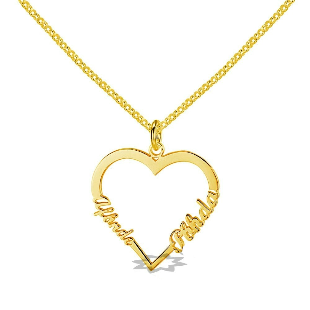 Personalized Silver Heart Shape Pendant-Florence Scovel