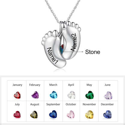 Personalized Baby Feet Engraved Pendant-Florence Scovel