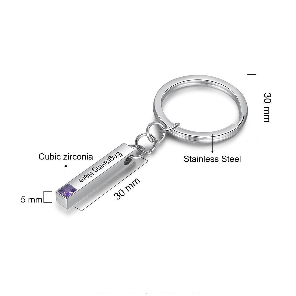 Personalized Bar Keychain For Couple-Florence Scovel