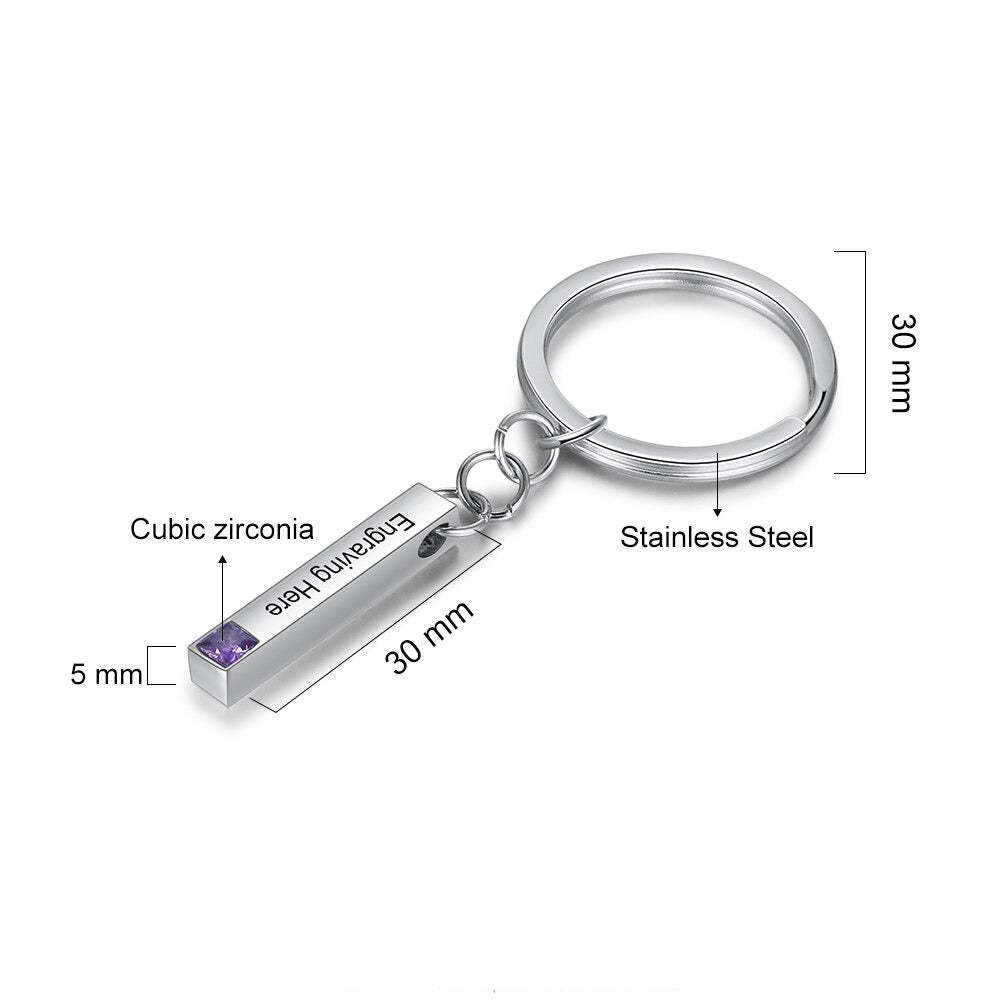 Personalized Bar Keychain For Couple-Florence Scovel
