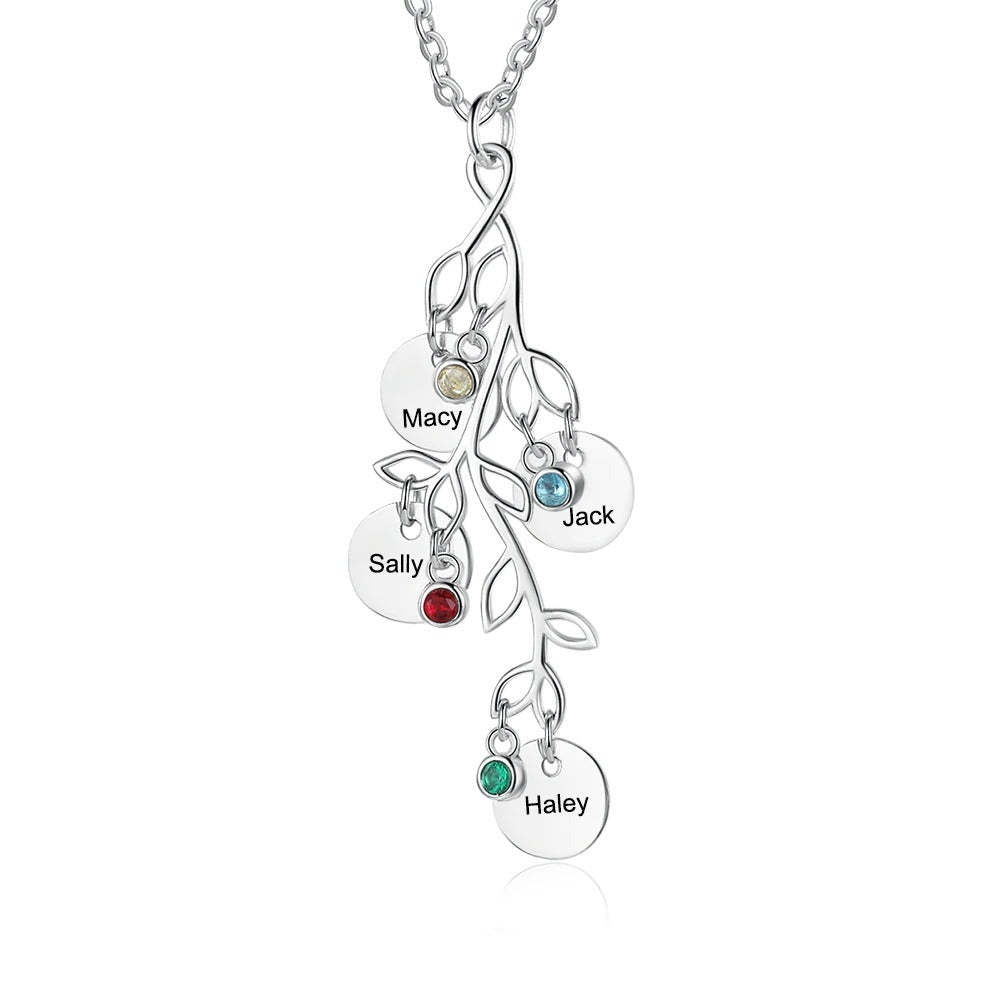 Round-Shaped Name Engraved Pendant-Florence Scovel