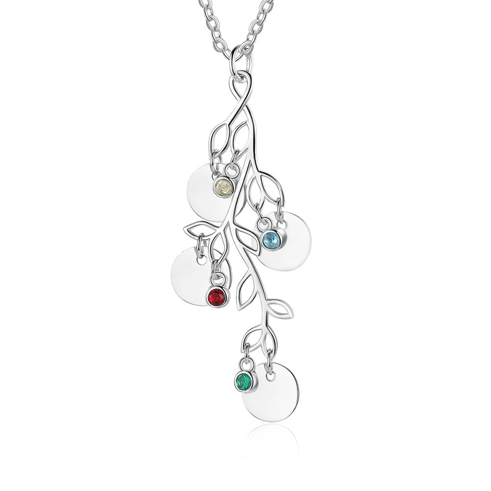 Round-Shaped Name Engraved Pendant-Florence Scovel