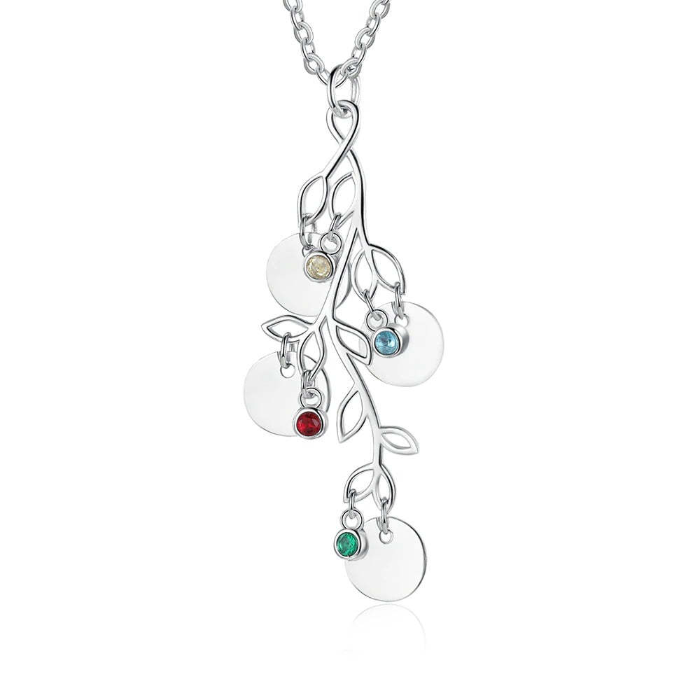 Round-Shaped Name Engraved Pendant-Florence Scovel