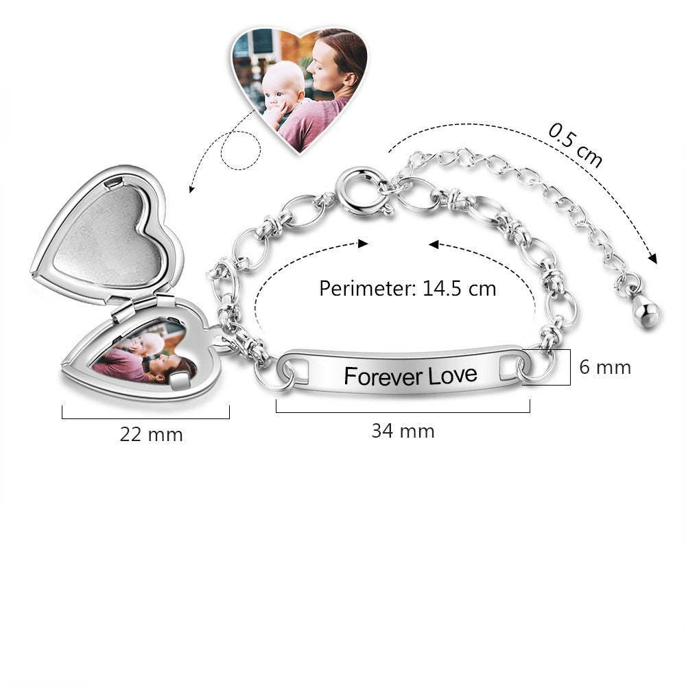 Personalized Custom Photo Baby Anklet With 1 Engraving-Florence Scovel