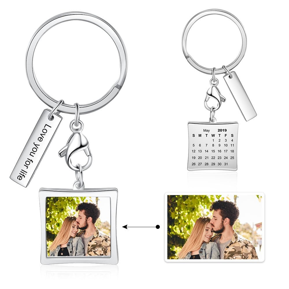 Personalized Photo, Calendar & Name keychain For Women-Florence Scovel