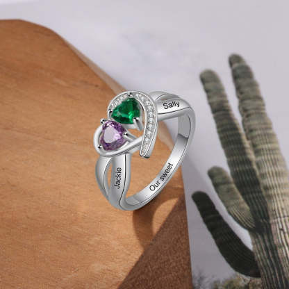 Double Stone Personalized Ring For Women-Florence Scovel