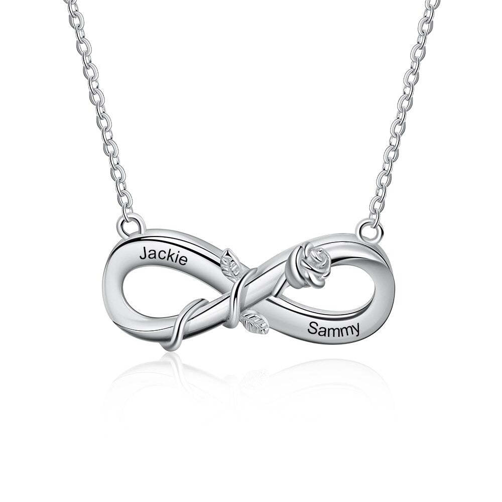 Customized Infinity Love Chain Necklace-Florence Scovel