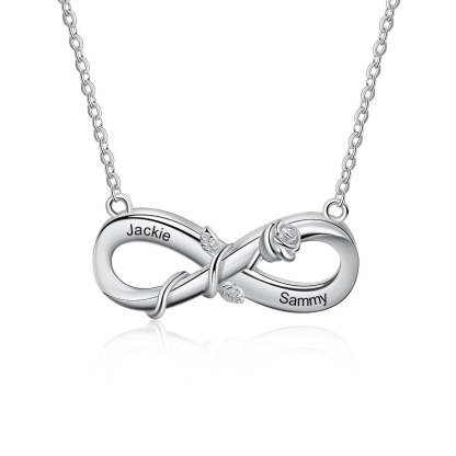 Customized Infinity Love Chain Necklace-Florence Scovel